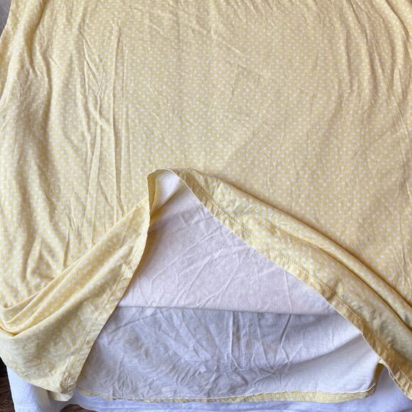 Pinkk Women Sleepwear Dress Size 2X Yellow Polka Dot Pajama Lace Short Sleeve - Picture 9 of 9